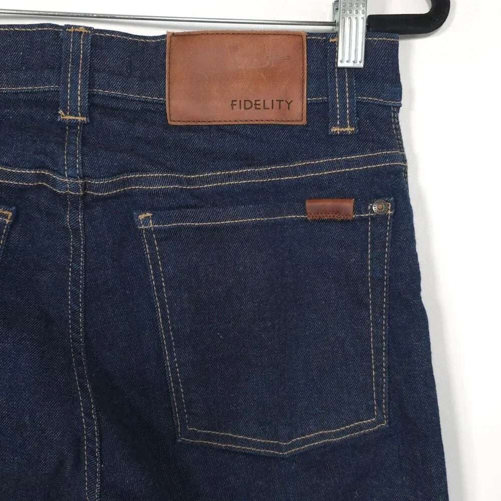 FIDELITY Men's SELVEDGE Jeans‎ TORINO Oxford 29x34 Slim Stretch Dark USA MADE